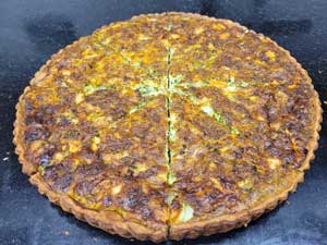 quiche au cabillaud ail des ours